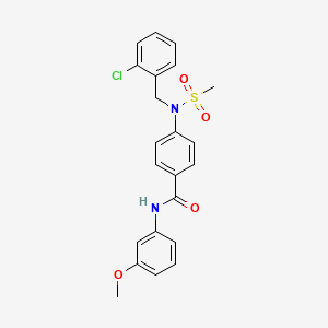 4-[(2-chlorobenzyl)(methylsulfonyl)amino]-N-(3-methoxyphenyl)benzamide