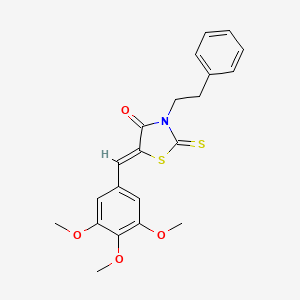 3-(2-phenylethyl)-2-thioxo-5-(3,4,5-trimethoxybenzylidene)-1,3-thiazolidin-4-one