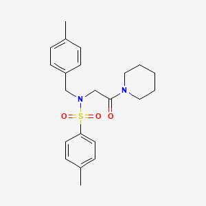 4-methyl-N-[(4-methylphenyl)methyl]-N-(2-oxo-2-piperidin-1-ylethyl)benzenesulfonamide