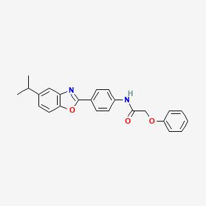 2-phenoxy-N-{4-[5-(propan-2-yl)-1,3-benzoxazol-2-yl]phenyl}acetamide