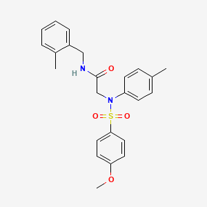 2-[N-(4-METHYLPHENYL)4-METHOXYBENZENESULFONAMIDO]-N-[(2-METHYLPHENYL)METHYL]ACETAMIDE