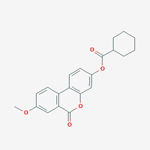 8-methoxy-6-oxo-6H-benzo[c]chromen-3-yl cyclohexanecarboxylate