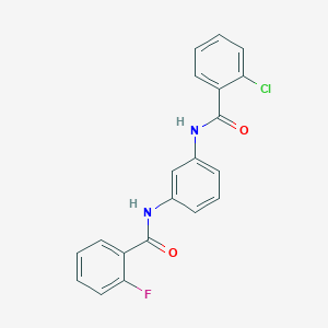 2-chloro-N-(3-{[(2-fluorophenyl)carbonyl]amino}phenyl)benzamide