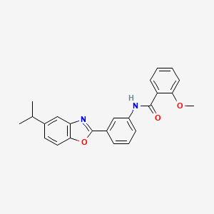 molecular formula C24H22N2O3 B3655529 N-[3-(5-isopropyl-1,3-benzoxazol-2-yl)phenyl]-2-methoxybenzamide 