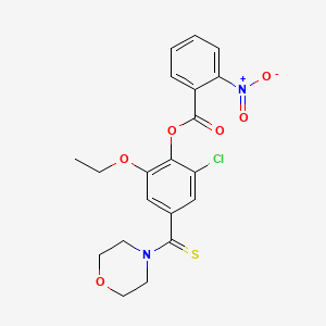 [2-Chloro-6-ethoxy-4-(morpholine-4-carbothioyl)phenyl] 2-nitrobenzoate