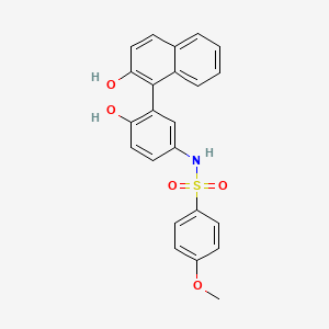 N~1~-[4-Hydroxy-3-(2-hydroxy-1-naphthyl)phenyl]-4-methoxy-1-benzenesulfonamide