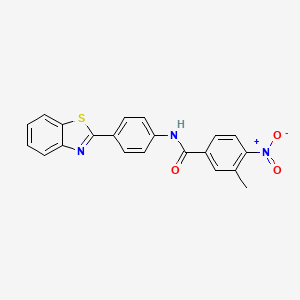 N-[4-(1,3-benzothiazol-2-yl)phenyl]-3-methyl-4-nitrobenzamide