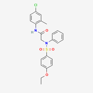 N-(4-CHLORO-2-METHYLPHENYL)-2-(N-PHENYL4-ETHOXYBENZENESULFONAMIDO)ACETAMIDE