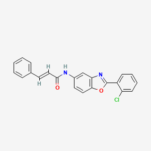 (2E)-N-[2-(2-chlorophenyl)-1,3-benzoxazol-5-yl]-3-phenylprop-2-enamide