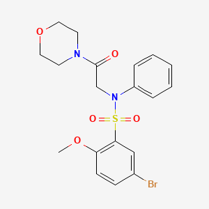 5-bromo-2-methoxy-N-(2-morpholin-4-yl-2-oxoethyl)-N-phenylbenzenesulfonamide