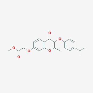 molecular formula C22H22O6 B3655648 methyl {[3-(4-isopropylphenoxy)-2-methyl-4-oxo-4H-chromen-7-yl]oxy}acetate 