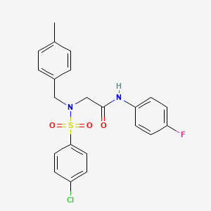 N~2~-[(4-chlorophenyl)sulfonyl]-N~1~-(4-fluorophenyl)-N~2~-(4-methylbenzyl)glycinamide