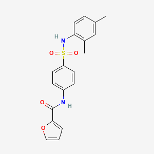 molecular formula C19H18N2O4S B3655658 N-(4-{[(2,4-dimethylphenyl)amino]sulfonyl}phenyl)-2-furamide 