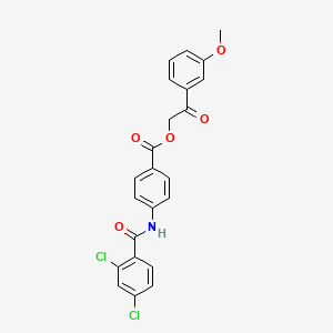 molecular formula C23H17Cl2NO5 B3655661 2-(3-methoxyphenyl)-2-oxoethyl 4-[(2,4-dichlorobenzoyl)amino]benzoate 