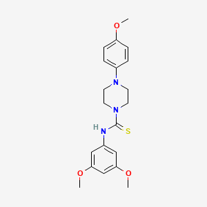 molecular formula C20H25N3O3S B3655663 N-(3,5-dimethoxyphenyl)-4-(4-methoxyphenyl)piperazine-1-carbothioamide 