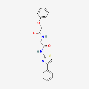 2-[(2-phenoxyacetyl)amino]-N-(4-phenyl-1,3-thiazol-2-yl)acetamide