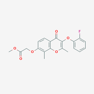 methyl {[3-(2-fluorophenoxy)-2,8-dimethyl-4-oxo-4H-chromen-7-yl]oxy}acetate