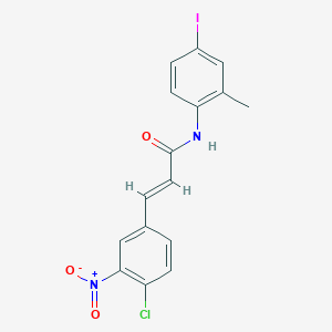 (2E)-3-(4-chloro-3-nitrophenyl)-N-(4-iodo-2-methylphenyl)prop-2-enamide