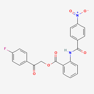 2-(4-fluorophenyl)-2-oxoethyl 2-[(4-nitrobenzoyl)amino]benzoate