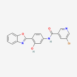 N-[4-(1,3-benzoxazol-2-yl)-3-hydroxyphenyl]-5-bromopyridine-3-carboxamide