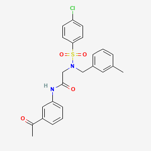 N~1~-(3-acetylphenyl)-N~2~-[(4-chlorophenyl)sulfonyl]-N~2~-(3-methylbenzyl)glycinamide