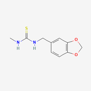 molecular formula C10H12N2O2S B3655757 1-(1,3-Benzodioxol-5-ylmethyl)-3-methylthiourea 