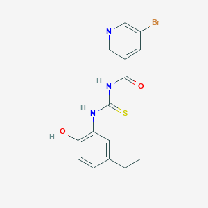 5-bromo-N-[(2-hydroxy-5-propan-2-ylphenyl)carbamothioyl]pyridine-3-carboxamide