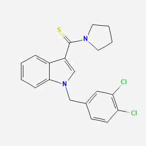 molecular formula C20H18Cl2N2S B3655786 1-[(3,4-DICHLOROPHENYL)METHYL]-3-(PYRROLIDINE-1-CARBOTHIOYL)-1H-INDOLE 