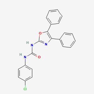 molecular formula C22H16ClN3O2 B3655822 1-(4-Chlorophenyl)-3-(4,5-diphenyl-1,3-oxazol-2-yl)urea 