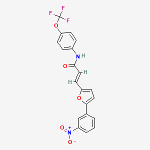 3-[5-(3-nitrophenyl)-2-furyl]-N-[4-(trifluoromethoxy)phenyl]acrylamide