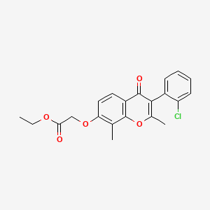 ethyl {[3-(2-chlorophenyl)-2,8-dimethyl-4-oxo-4H-chromen-7-yl]oxy}acetate