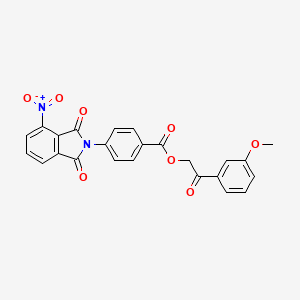 molecular formula C24H16N2O8 B3655858 2-(3-methoxyphenyl)-2-oxoethyl 4-(4-nitro-1,3-dioxo-1,3-dihydro-2H-isoindol-2-yl)benzoate 