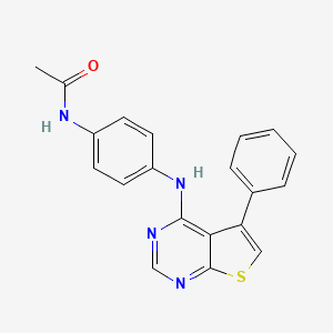 N-{4-[(5-phenylthieno[2,3-d]pyrimidin-4-yl)amino]phenyl}acetamide