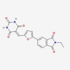 molecular formula C19H13N3O6 B3655925 5-[[5-(2-Ethyl-1,3-dioxoisoindol-5-yl)furan-2-yl]methylidene]-1,3-diazinane-2,4,6-trione 