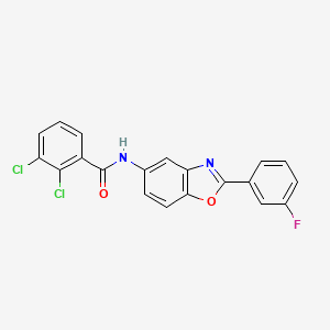 2,3-dichloro-N-[2-(3-fluorophenyl)-1,3-benzoxazol-5-yl]benzamide