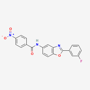 N-[2-(3-fluorophenyl)-1,3-benzoxazol-5-yl]-4-nitrobenzamide