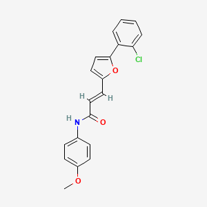 molecular formula C20H16ClNO3 B3655984 3-(5-(2-Chlorophenyl)furan-2-yl)-N-(4-methoxyphenyl)acrylamide CAS No. 853348-49-9