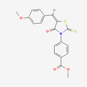 methyl 4-[(5E)-5-(4-methoxybenzylidene)-4-oxo-2-thioxo-1,3-thiazolidin-3-yl]benzoate