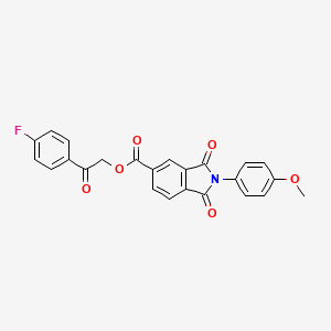 molecular formula C24H16FNO6 B3656047 2-(4-FLUOROPHENYL)-2-OXOETHYL 2-(4-METHOXYPHENYL)-1,3-DIOXOISOINDOLE-5-CARBOXYLATE 