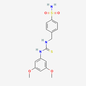 molecular formula C16H19N3O4S2 B3656054 4-({[(3,5-Dimethoxyphenyl)carbamothioyl]amino}methyl)benzenesulfonamide 