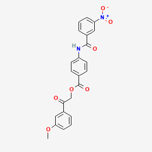 2-(3-methoxyphenyl)-2-oxoethyl 4-[(3-nitrobenzoyl)amino]benzoate