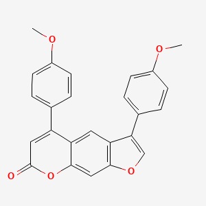 molecular formula C25H18O5 B3656091 3,5-bis(4-methoxyphenyl)-7H-furo[3,2-g]chromen-7-one 