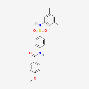 molecular formula C22H22N2O4S B3656099 N-(4-{[(3,5-dimethylphenyl)amino]sulfonyl}phenyl)-4-methoxybenzamide 