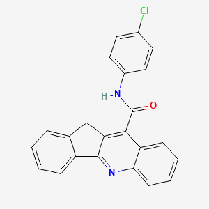 molecular formula C23H15ClN2O B3656109 N-(4-chlorophenyl)-11H-indeno[1,2-b]quinoline-10-carboxamide 