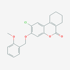 2-CHLORO-3-[(2-METHOXYPHENYL)METHOXY]-6H,7H,8H,9H,10H-CYCLOHEXA[C]CHROMEN-6-ONE