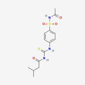 N-{[4-(acetylsulfamoyl)phenyl]carbamothioyl}-3-methylbutanamide