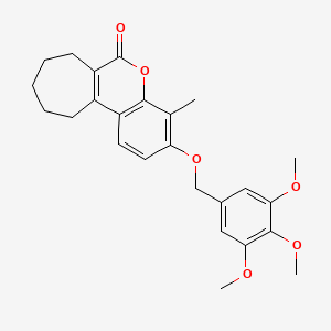 4-METHYL-3-[(3,4,5-TRIMETHOXYPHENYL)METHOXY]-6H,7H,8H,9H,10H,11H-CYCLOHEPTA[C]CHROMEN-6-ONE