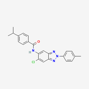 N-[6-chloro-2-(4-methylphenyl)-2H-benzotriazol-5-yl]-4-(propan-2-yl)benzamide