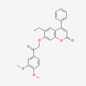 7-[2-(3,4-dimethoxyphenyl)-2-oxoethoxy]-6-ethyl-4-phenyl-2H-chromen-2-one