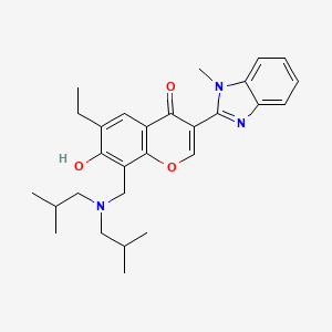 8-[(diisobutylamino)methyl]-6-ethyl-7-hydroxy-3-(1-methyl-1H-benzimidazol-2-yl)-4H-chromen-4-one